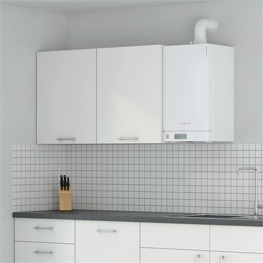 Viessmann Vitodens 100-W Touch 35KW-os fali kondenzációs kombi gázkazán