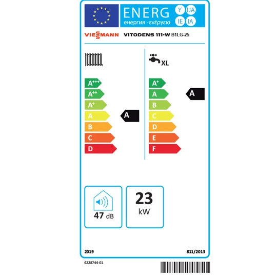 Viessmann Vitodens 111-W S1 25 kW-os kondenzációs gázkazán  beépített 46 l-es tárolóval B1LG/7098717 (7098717 + 7272703)