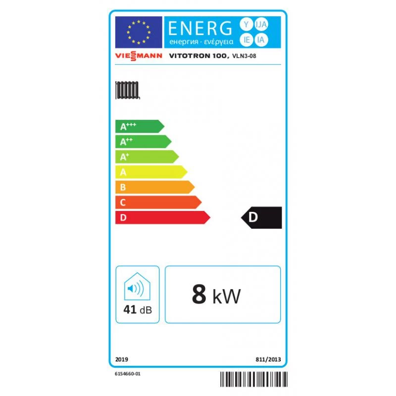 Viessmann Vitotron 100 VLN3-08 (8 kW) elektromos kazán állandó kazánvíz hőmérséklettel