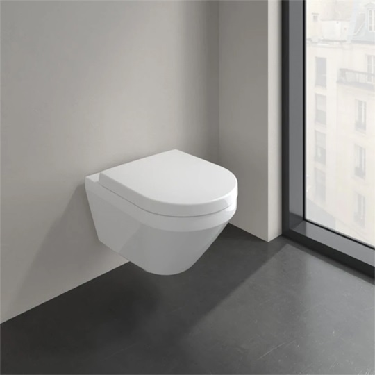 Villeroy&Boch Architectura kerámia fali WC 530*370*355mm, rejtett rögzítésű, mélyöblítésű, TwistFlush, fehér felület