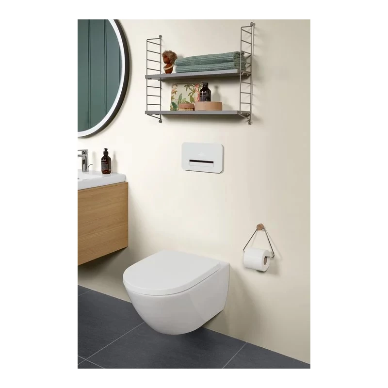 Villeroy&Boch Subway 3.0 perem nélküli mélyöblítésű fali WC, TwistFlush, ovális, hátsó kifolyású, 370*560mm, White Alpin