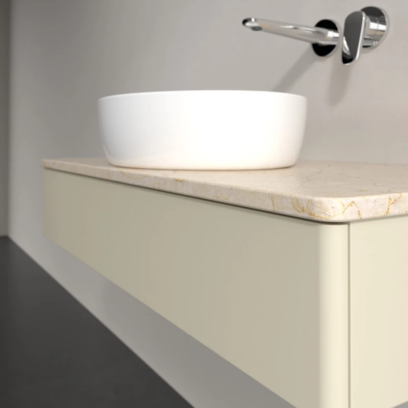 Villeroy Antao alsószekrény 1000 x 190 x 500 mm Silk Grey Matt Lacquer