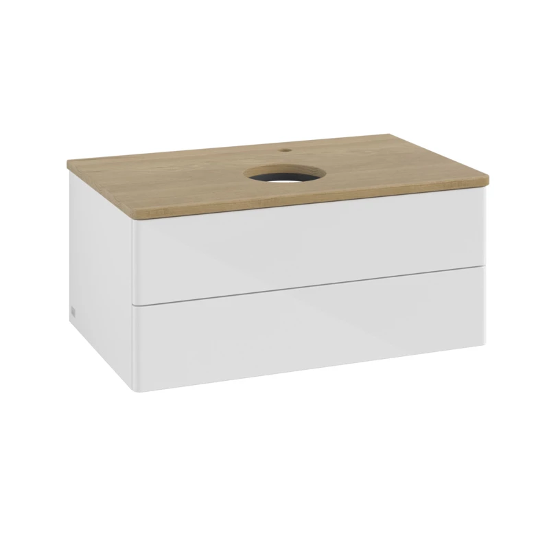 Villeroy Antao alsószekrény 800 x 360 x 500 mm Glossy White Lacquer