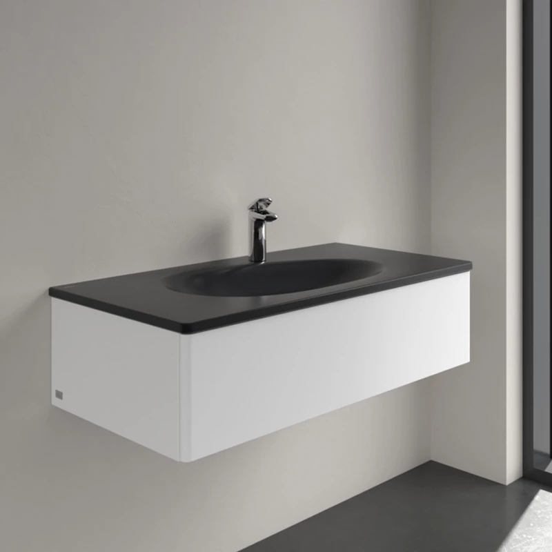Villeroy Antao beépíthető mosdó 1000 x 500 mm Pure Black CeramicPlus