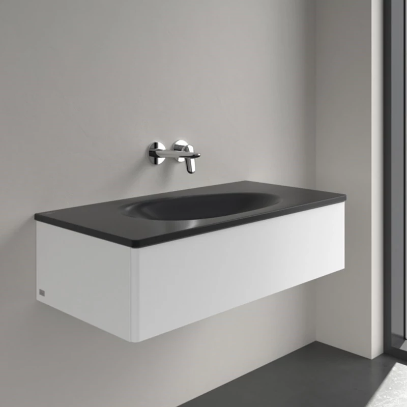 Villeroy Antao beépíthető mosdó 1000 x 500 mm Pure Black CeramicPlus