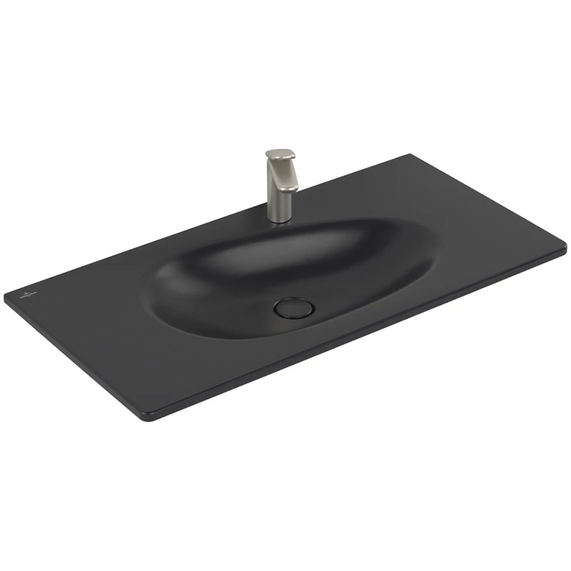 Villeroy Antao beépíthető mosdó 1000 x 500 mm Pure Black CeramicPlus