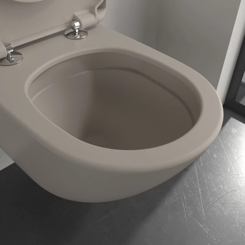 Villeroy Antao gyűrű nélküli mélyöblítésű wc 37x56cm Almond CeramicPlus