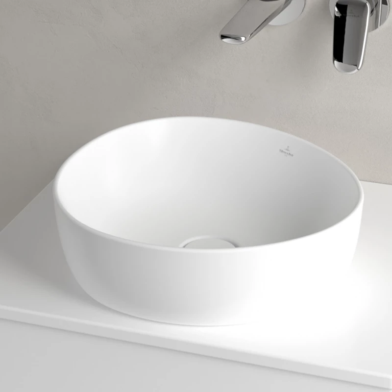 Villeroy Antao ráültethető mosdó 400 x 395 mm Stone White CeramicPlus