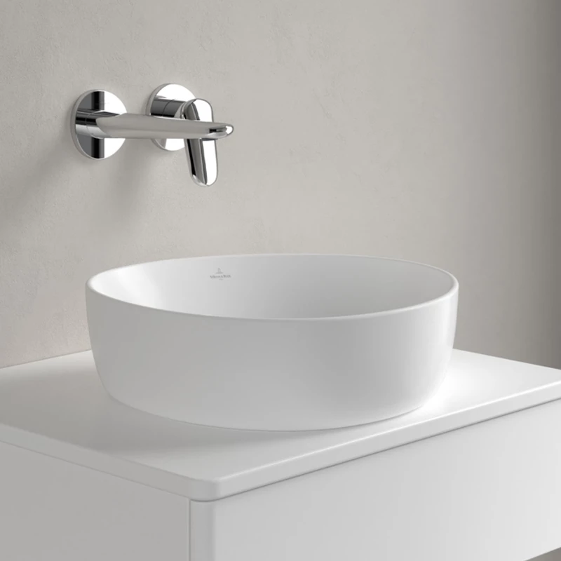 Villeroy Antao ráültethető mosdó 400 x 395 mm Stone White CeramicPlus