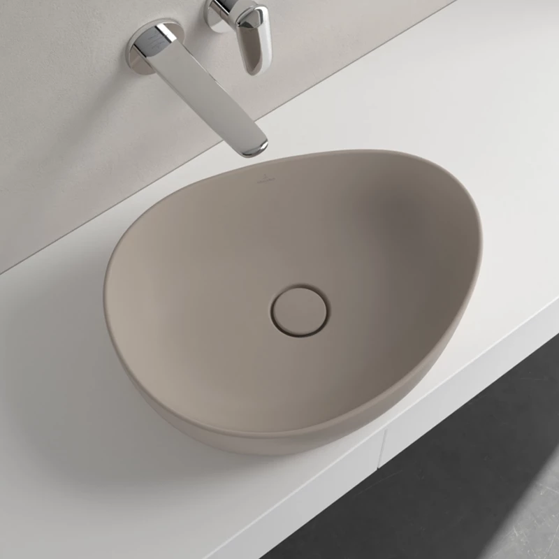 Villeroy Antao ráültethető mosdó, 510 x 400 mm Almond CeramicPlus
