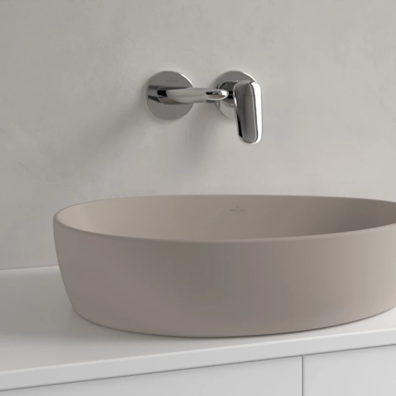 Villeroy Antao ráültethető mosdó, 510 x 400 mm Almond CeramicPlus
