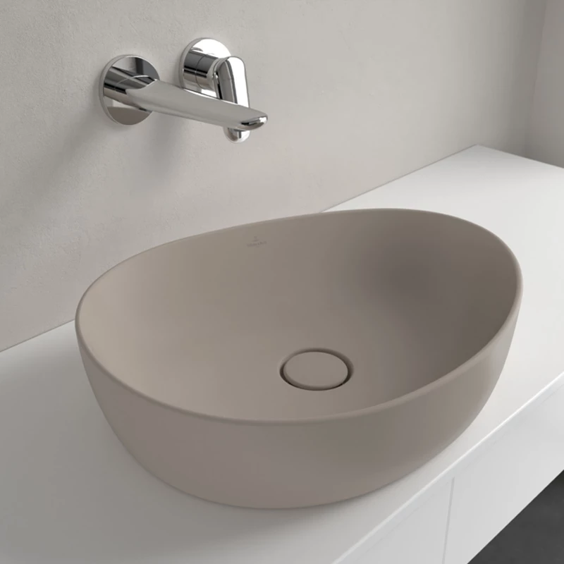 Villeroy Antao ráültethető mosdó, 510 x 400 mm Almond CeramicPlus