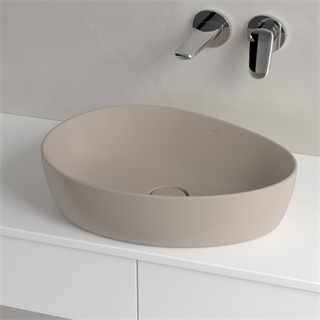 Villeroy Antao ráültethető mosdó, 510 x 400 mm Almond CeramicPlus