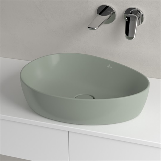 Villeroy Antao ráültethető mosdó, 510 x 400 mm Morning Green CeramicPlus