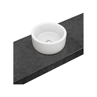 Villeroy Architec pultra ültethető mosdó, kerek, 40 cm 
