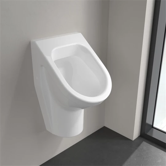 Villeroy Architectura Elszívó rendszerű piszoár 360 x 620 x 385 mm fröcskölésgátló, korábban Omnia Architectura, Ovális