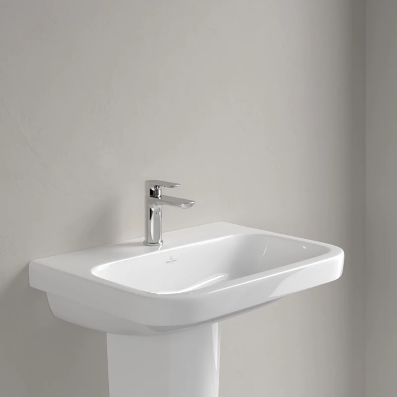 Villeroy Architectura mosdó 65x47cm négyszög, 3 csaplyukfurattal, középső csaplyukfurat kiütve,túlfolyó nélkül,fehér CP