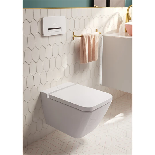 Villeroy Finion mélyöblítésű fali wc, DirectFlush, suprafix 3.0 rögzítőkészlettel, Ceramic Plus R1 bevonattal