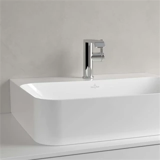 Villeroy Finion ráültethető mosdó,600*470 fehér R1 Ceramic Plus bevonat,túlfolyó nélküli