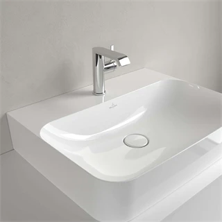Villeroy Finion ráültethető mosdó,600*470 fehér R1 Ceramic Plus bevonat,túlfolyó nélküli