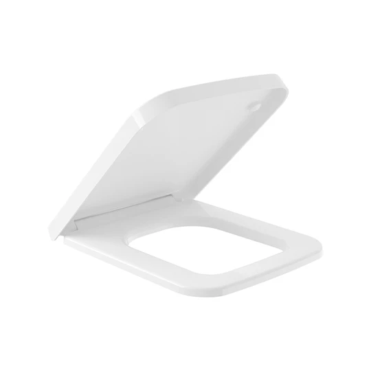 Villeroy Finion wc-ülőke Soft Closing és QuickRelease nemesacél zsanérral, fehér alpin Ceramic Plus 