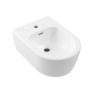 Villeroy Skyla 37x53cm bidé falra szerelhető, Ovális, 1 csaplyukfurattal, csaplyukfurat kiütve, túlfolyóval