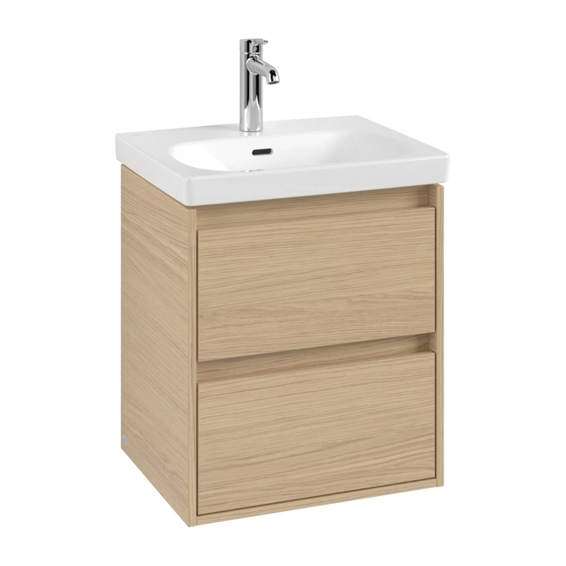 Villeroy Skyla alsószekrény 52,2x59,6x42,4 2xkihúzható elem csúszásgátló alátéttel, falra szerelhető,mosdó jobb oldalon