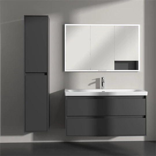 Villeroy Skyla magasszekrény 35x170x34,8 2 x ajtó, 1 x rögzített polc, 4 x üvegpolc, zsanér bal oldalon,falra szerelhető
