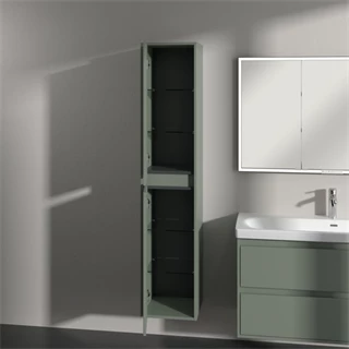 Villeroy Skyla magasszekrény 35x170x34,8 2 x ajtó, 1 x rögzített polc, 4 x üvegpolc, zsanér bal oldalon,falra szerelhető