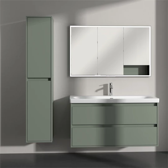 Villeroy Skyla magasszekrény 35x170x34,8 2 x ajtó, 1 x rögzített polc, 4 x üvegpolc, zsanér bal oldalon,falra szerelhető