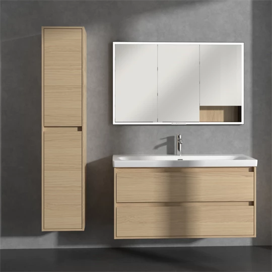 Villeroy Skyla magasszekrény 35x170x34,8 2 x ajtó, 1 x rögzített polc, 4 x üvegpolc, zsanér bal oldalon,falra szerelhető