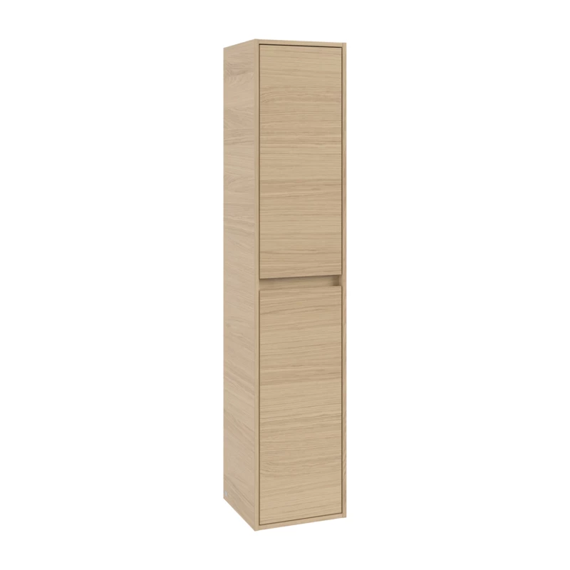 Villeroy Skyla magasszekrény 35x170x34,8 2 x ajtó, 1 x rögzített polc, 4 x üvegpolc, zsanér bal oldalon,falra szerelhető