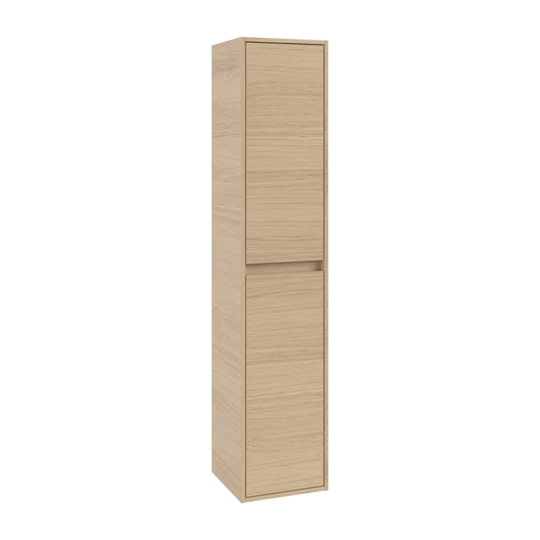 Villeroy Skyla magasszekrény 35x170x34,8 2 x ajtó, 1 x rögzített polc, 4 x üvegpolc, zsanér bal oldalon,falra szerelhető