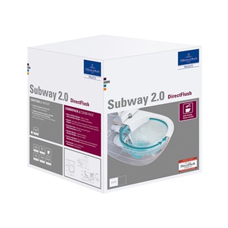 Villeroy Subway 2.0  fali wc csésze kombipack, DirectFlush, mélyöblítésű, SlimSeat soft-close QuickRelease ülőkével