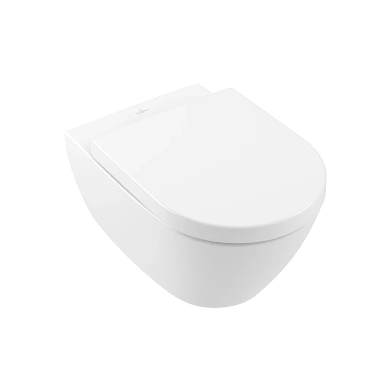 Villeroy Subway 2.0 gyűrű nélküli mélyöblítésű fali wc csésze ,DirectFlush,370x560mm,Suprafix 3.0 rögzítőkészlettel,mély