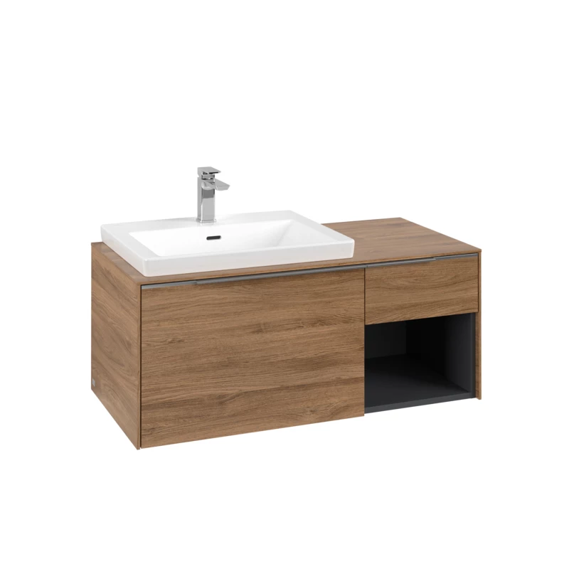 Villeroy Subway 3.0 alsószekrény, 1001 x 422,5 x 516 mm oak kansas, fürdőszoba bútor