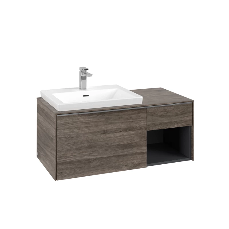 Villeroy Subway 3.0 alsószekrény, 1001 x 422,5 x 516 mm stone oak, fürdőszoba bútor