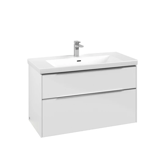 Villeroy Subway 3.0 alsószekrény, 973 x 576 x 478 mm brilliant white, fürdőszoba bútor