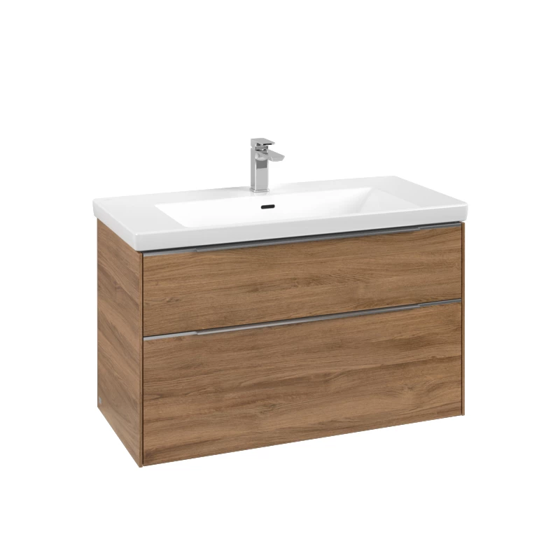 Villeroy Subway 3.0 alsószekrény, 973 x 576 x 478 mm oak kansas, fürdőszoba bútor
