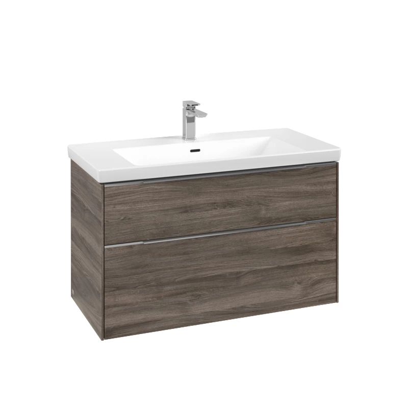 Villeroy Subway 3.0 alsószekrény, 973 x 576 x 478 mm stone oak, fürdőszoba bútor