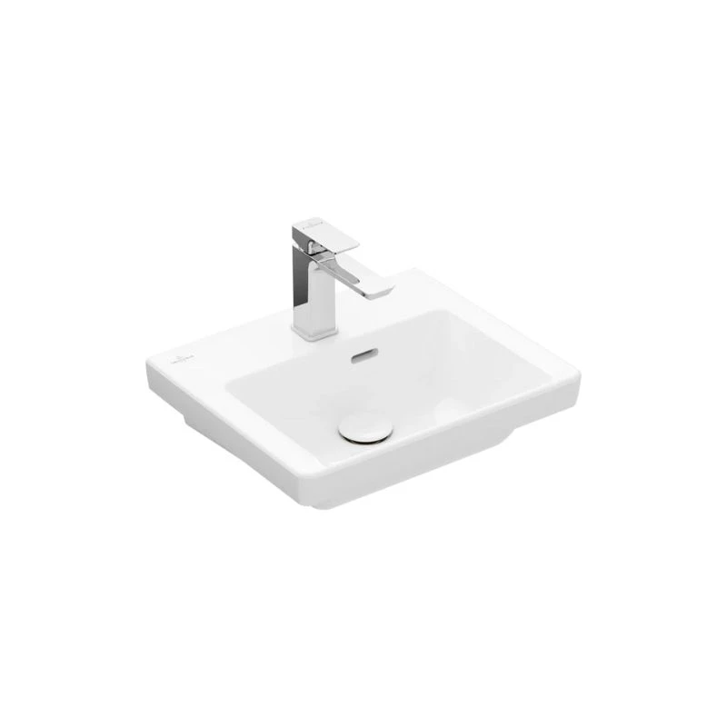 Villeroy Subway 3.0 kézmosó 45 x 37 cm, négyszög, 1 csaplyukfurattal, túlfolyóval
