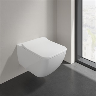 Villeroy Venticello fali wc csésze, 375x560 mm, mélyöblítésű, DirectFlush, SupraFix 3.0 rögzítőkészlettel