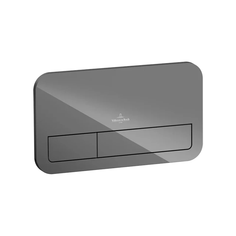 Villeroy Viconnect nyomólap, magas minőségű biztonsági üveg felület, M200, glass glossy grey 