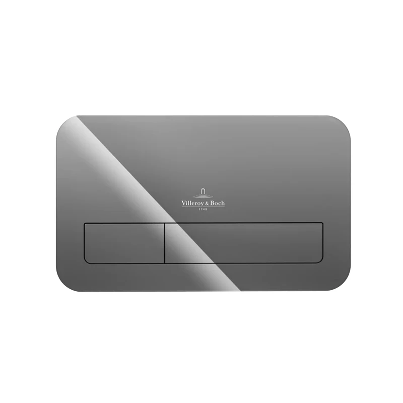 Villeroy Viconnect nyomólap, magas minőségű biztonsági üveg felület, M200, glass glossy grey 