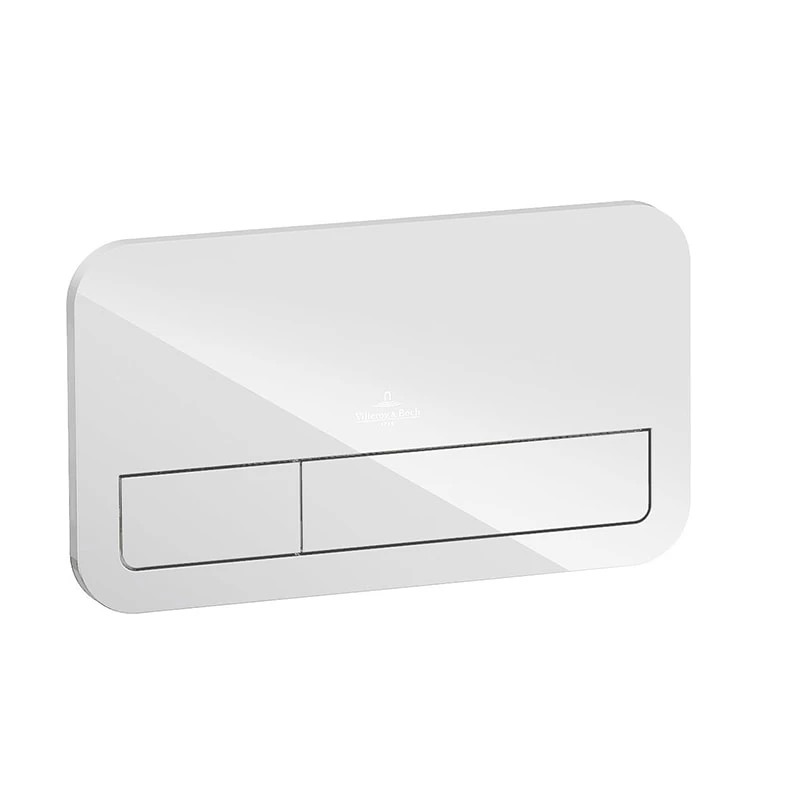 Villeroy Viconnect nyomólap, magas minőségű biztonsági üveg felület, M200, glass glossy white 