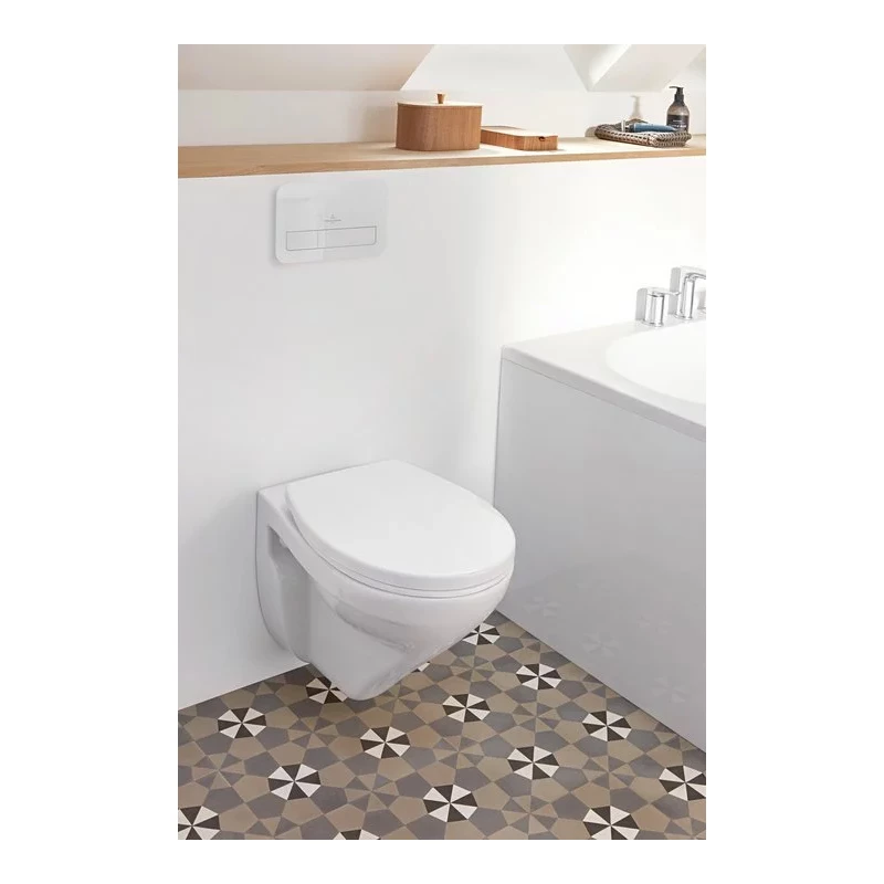 Villeroy Viconnect nyomólap, magas minőségű biztonsági üveg felület, M200, glass glossy white 