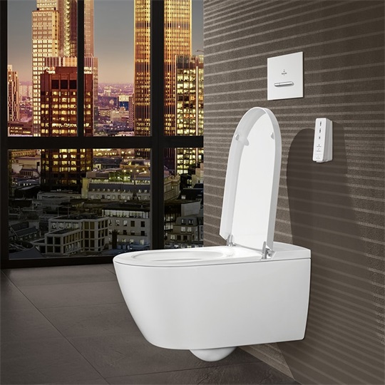 Villeroy Viclean-I100 zuhanyzós wc csésze, mélyöblítésű wc perem nélküli, alulra szerelhető,DirectFlush mély