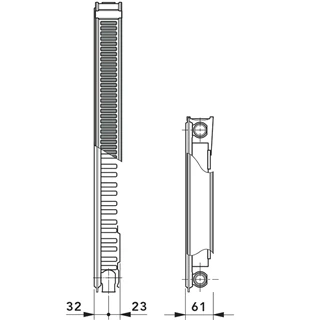 Vogel & Noot Vonova bordázott kompakt radiátor, 11K H=900 L=1800