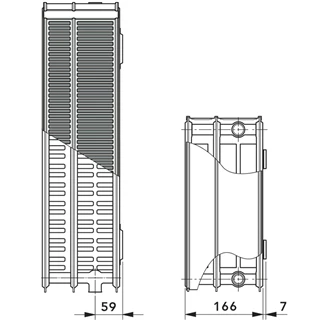 Vogel & Noot Vonova bordázott kompakt radiátor, 33K H=500 L=1200