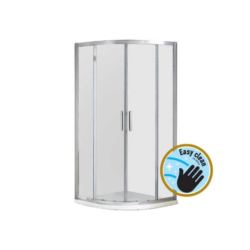 Wellis Aquarius 90 két tolóajtós íves zuhanykabin Easy Cleannel 90x90x190 cm